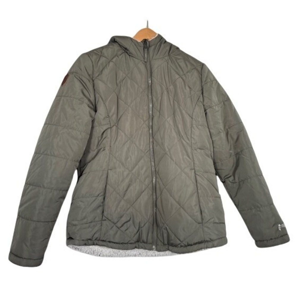 Free‎ Country Reversible Quilted Puffer Jacket Sherpa Lined Hooded Size L (14)